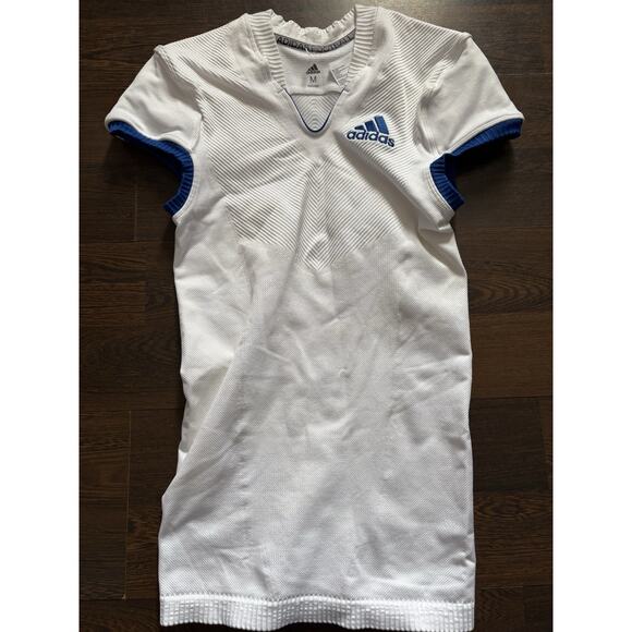 Adidas Primeknit Football Jersey Mens Medium Blue White Stretch Tech A1 DQ3463 - Picture 1 of 4